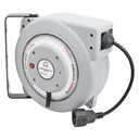 Electric cable reel 15 m with waterproof plastic housing