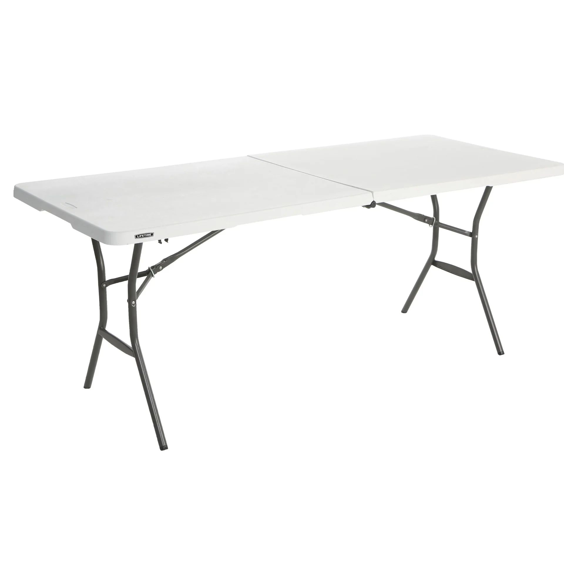 "Lifetime Folding Table 183.8×76.2×73.7 cm White – Foldable with Carry Handle image"