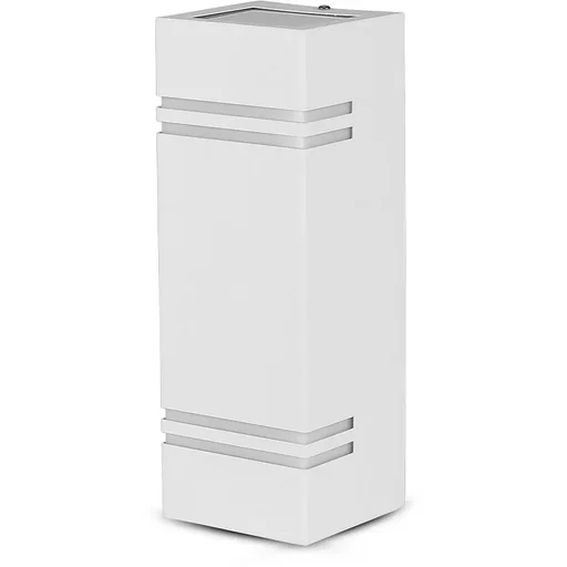 "VT-7662 Outdoor Wall Light Up/Down - GU10 - Stainless Steel - White - IP44 image"