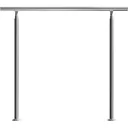 Railing - stainless steel - silver - 107.5 x 120 cm