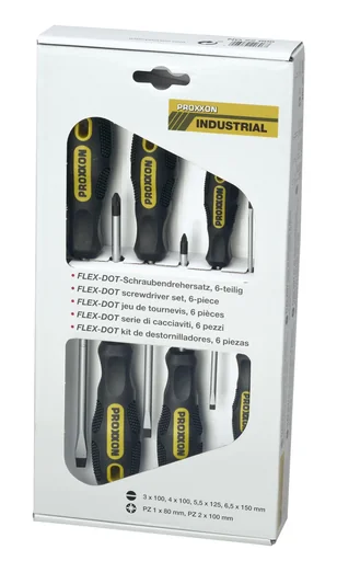 "FLEX-DOT screwdriver set slotted and POZIDRIV (6 pieces) image"