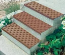 Rubber angled step mats - set, brown, 5 pieces