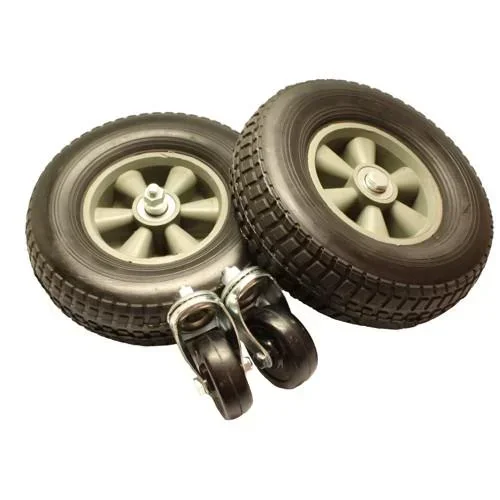 "Wheel set 90 - 270 litres tank, 250 mm hard rubber tyres with front swivel castors image"