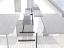 Patio roof extension module, color anthracite, 3060 x 1200 mm