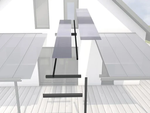 "Patio roof extension module, color anthracite, 3060 x 1200 mm image"