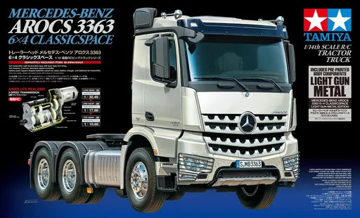 "RC Truck MB Arocs 3363 1:14 H.Gun Metal Pre-painted image"