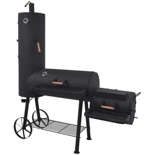 "Charcoal grill with lower shelf XXL black image"