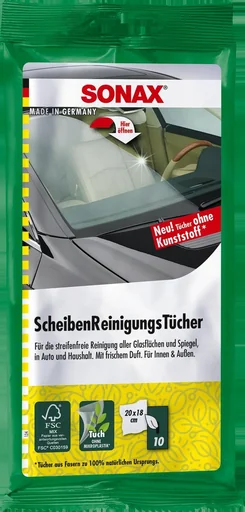 "Window cleaning wipes 10 pieces image"