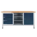 Workbench / work table 4 drawers, 3 shelves, 1 door, L1700xW600xH840mm
