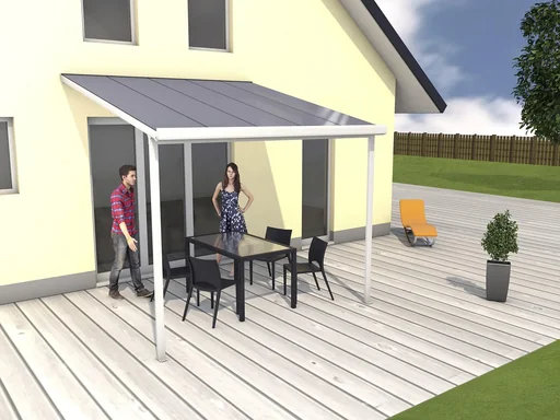 "Patio roof kit, color white, 5460 x 3060 mm image"