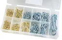 Screw eye hook assortment, 214 pieces