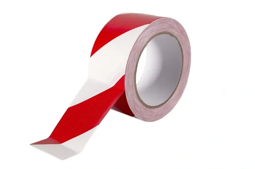 "Warning and marking tape, red/white, 33 m image"
