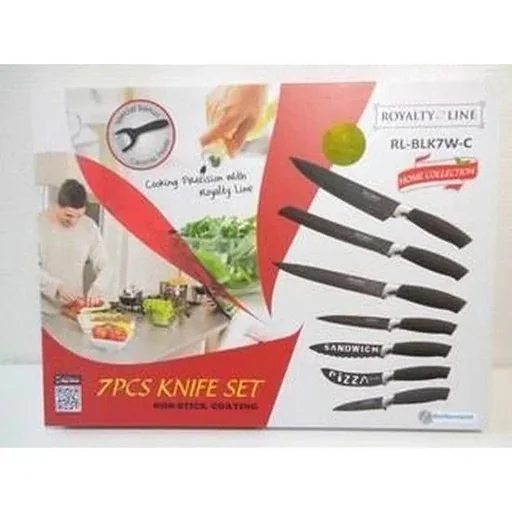 "RL-BLK7W - 7-piece knife set with non-stick coating - Black image"