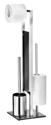 "Standing WC set Rivalta 3in1, black / shiny silver image"