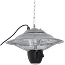 1500W LED heater with remote control, aluminum silver