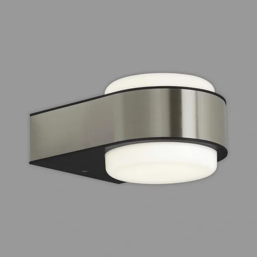 "HANAU LED outdoor wall light, plastic/stainless steel, IP 44, 6.5 watts, 650 lm, 4,000K image"