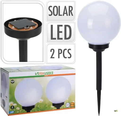 "Nampook Solar Garden Lamp Set of 2 - 20cm - Solar Powered image"