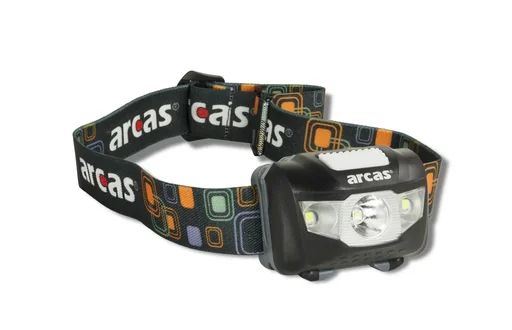 "LED headlamp with 5 watt CREE LED, 2 side floodlight LEDs, IPX6 image"