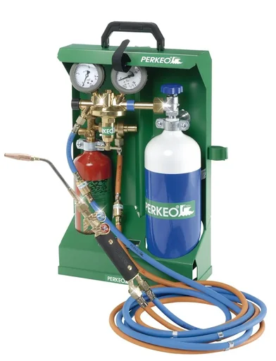 "Brazing device Economy for propane-oxygen in a transport-safe carrying frame image"