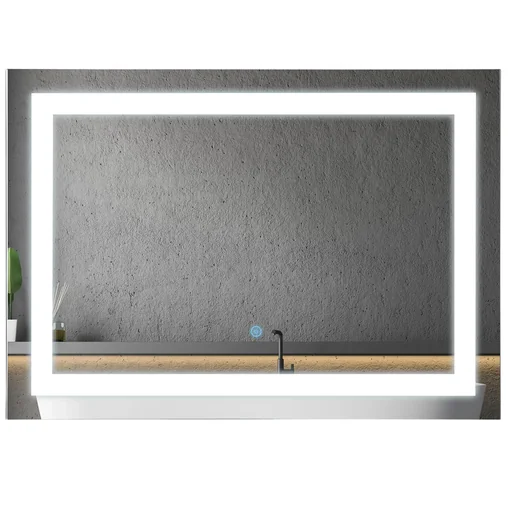 "Bathroom mirror LED light mirror wall mirror 50 x 70 x4cm image"