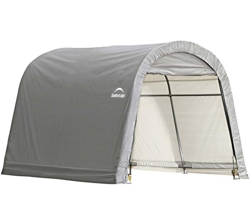 "Foil Tool Shed 9 m², Gray, 300×300 cm – Round Top, DuPont Steel Frame, Weatherproof image"