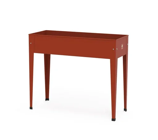 "Metal raised bed Urban including base plate 100x40x84 cm Red image"