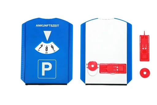 "Parking disc with additional benefits 5 in 1 image"