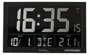 Digital XXL radio-controlled wall clock with indoor temperature display