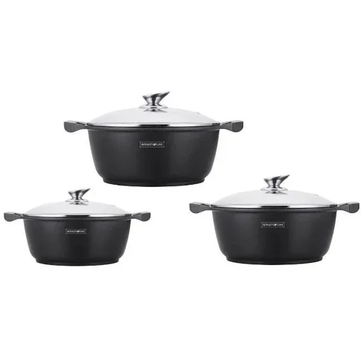 "Marmorsuppe / Bratpfanne - 3er-Set - 26 + 28 + 30 cm image"
