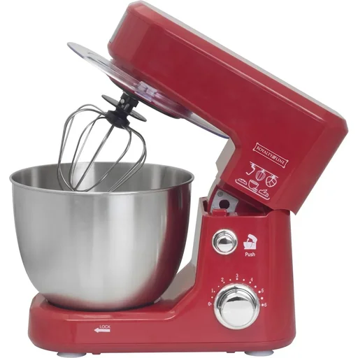 "Food processor - 6 speeds - stainless steel - 4 liters - 1000W - red image"