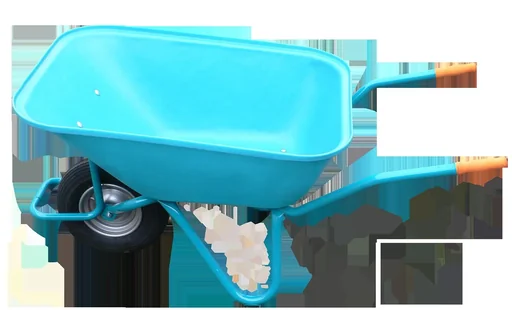 "Large dump wheelbarrow Super Cady 130 litres, pneumatic tyre image"