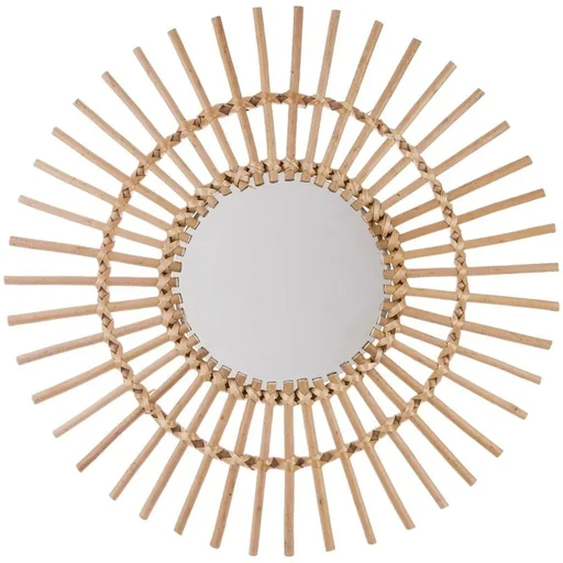 "NL Mirror Round - 58 cm - Brown/Rotan image"