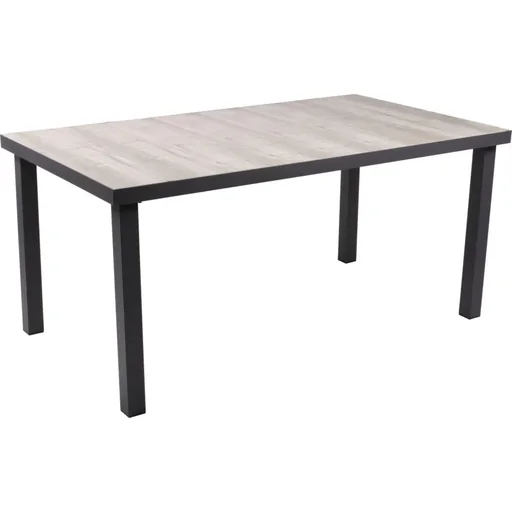 "RANA table with ceramic tabletop, aluminum, dark gray / ceramic, oak look image"