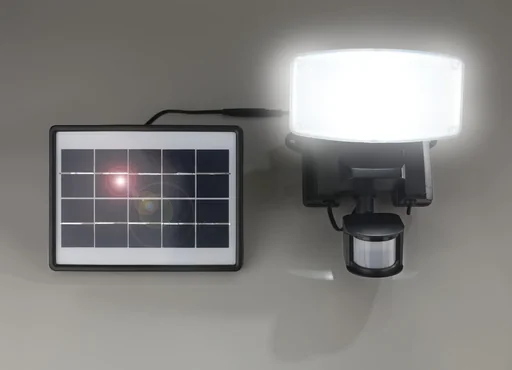 "Solar LED floodlight with 1000 lumens with solar module and motion sensor, IP44 image"