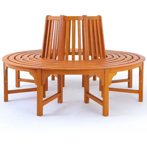 "Tree bench - Ø 160cm - made of eucalyptus wood - FSC-certified image"