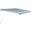 Articulated arm awning for wall mounting