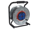 PROFESSIONAL CABLE REEL WITH ANTI-TWIST SYSTEM - NEOPRENE - 40 m - 3G2.5 - 4 SOCKETS - EARTHING CONTACT (GERMAN SYSTEM)
