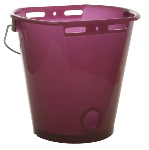 "Calf drinking bucket 8 l, berry transparent with scale image"