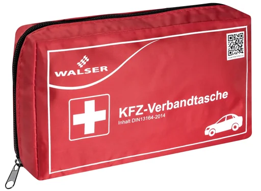 "Car first aid kit red according to DIN 13164 image"
