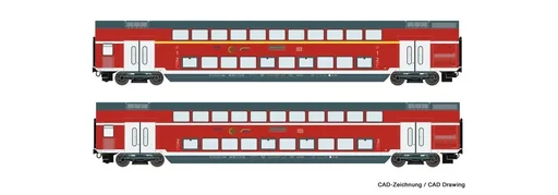"2-piece set: double-decker carriage, DB AG (DC) image"