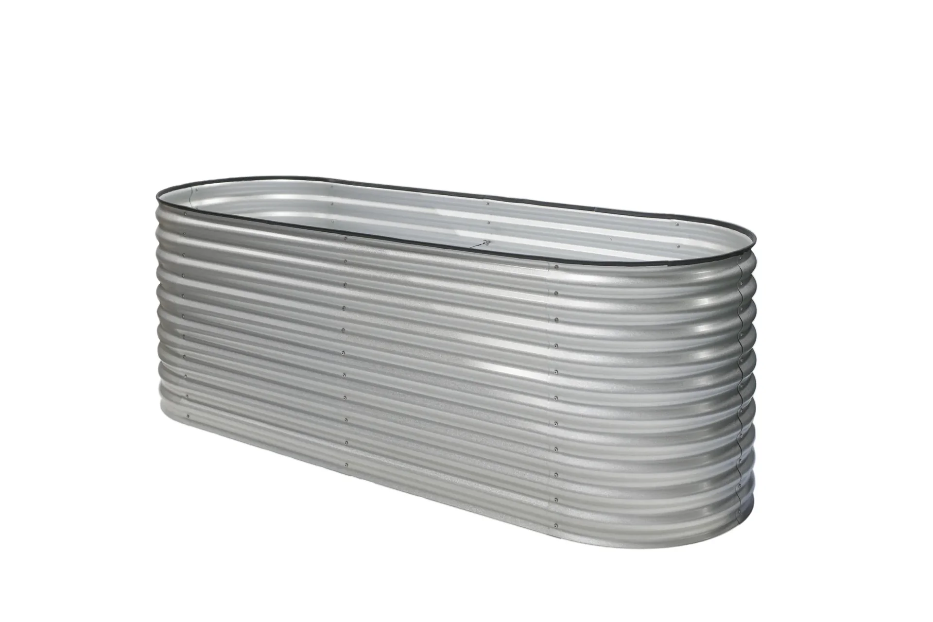 Raised Bed Grow Faster, 240×80×82 cm, Silver – Galvanized Corrugated Metal