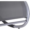 Rocking chair, rocking lounger, garden lounger, swing lounger with pillow, weatherproof, aluminum + texteline, gray, up to 120 kg 120