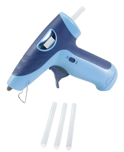 "Cordless hot glue gun with lighting, including 3 glue sticks image"
