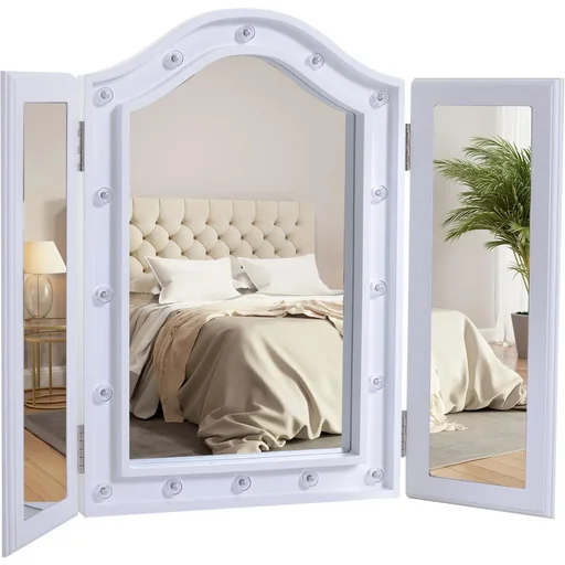 "LED cosmetic mirror freestanding image"