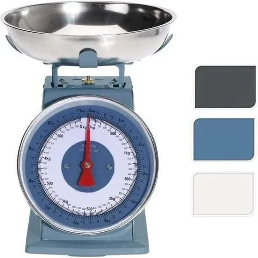 "Mechanical Retro Kitchen Scale - 5KG - White image"