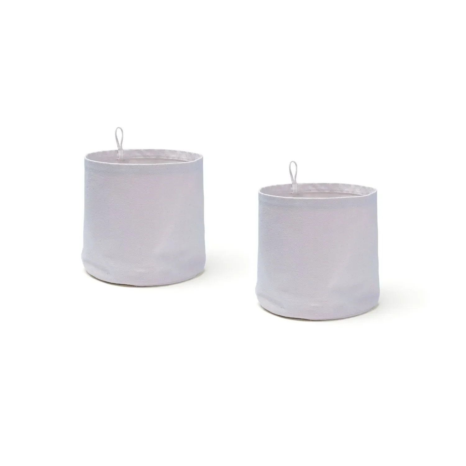 "Kids concept storage boxes round from fabric, purple image"