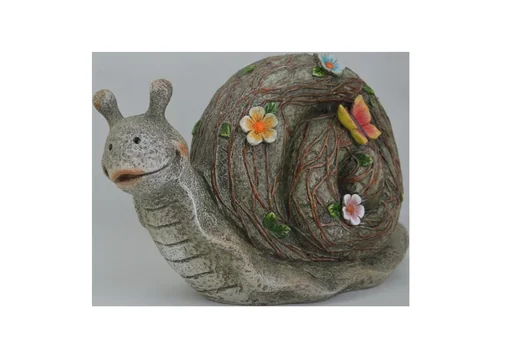 "Snail with butterfly made of polyresin image"