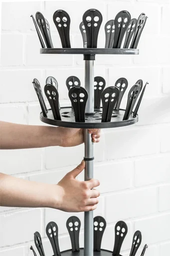 "Shoe carousel, shoe storage, for 30 pairs, black image"