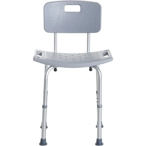 "Shower chair bath stool bath aid height adjustable with backrest image"