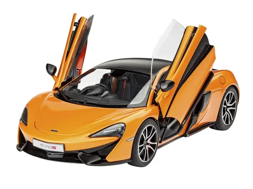 "McLaren 570S model kit in 1:24 scale including glue, brush and main colors - 106 individual parts image"